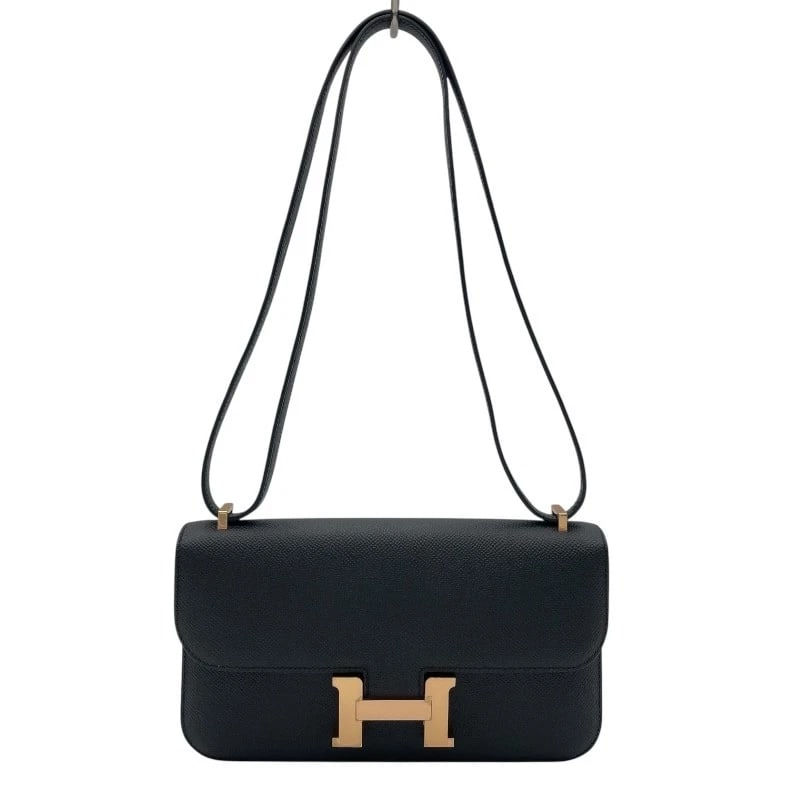 HERMES CONSTANCE ELAN SHOULDER BAG: HERMES Constance Elan Shoulder Bag Brand: HERMES Type: Shoulder Bag Material: Epsom Color: Black PGHardware Size: W9.3 x H5.1x D1.2inch Shoulder:41.3inch Accessories: None Accessories Noti