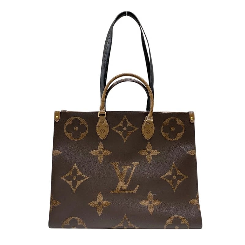 LOUIS VUITTON ON-THE-GO GM TOTE BAG: LOUIS VUITTON On-the-go GM Tote Bag Brand: LOUIS VUITTON Type: Tote Bag Material: Monogram Giant Reverse Color: Brown Size: W16.5 x H12.6x D6.3inch Shoulder:23.6inch Accessories: None Acce