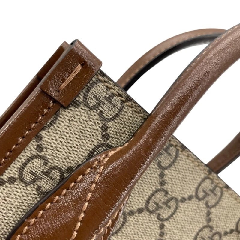 GUCCI INTERLOCKING G MINI TOTE SHOULDER BAG - 5