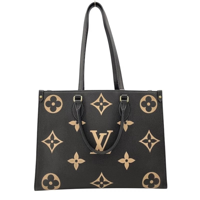 LOUIS VUITTON ON THE GO MM TOTE BAG: LOUIS VUITTON On the Go MM Tote Bag Brand: LOUIS VUITTON Type: Tote Bag Material: Bicolor Monogram Emplant Color: black Size: W13.8 x H10.6x D5.5inch Accessories: None Accessories Notice: