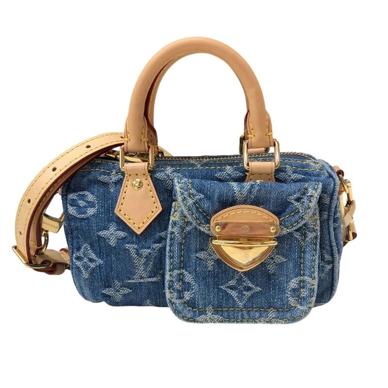 LOUIS VUITTON NANO SPEEDY HANDBAG: LOUIS VUITTON Nano Speedy Handbag Brand: LOUIS VUITTON Type: Handbag Material: Monogram denim Color: Monogram denim Size: W6.5 x H3.9x D3.0inch Shoulder:37.8inch Accessories: None Accessor