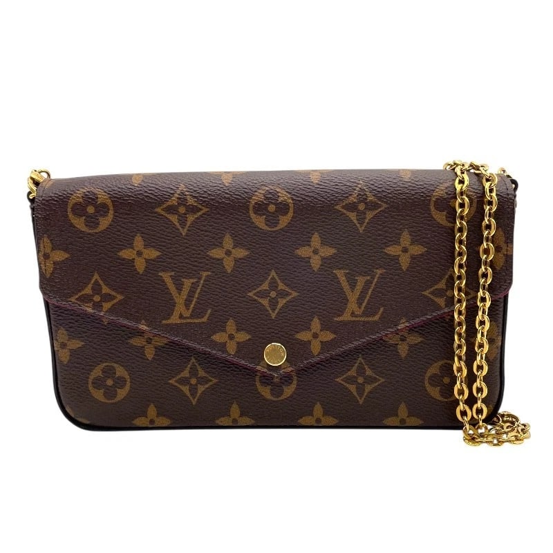 LOUIS VUITTON POCHETTE FELICE SHOULDER BAG: LOUIS VUITTON Pochette Felice Shoulder Bag Brand: LOUIS VUITTON Type: Shoulder Bag Material: Exterior Material Monogram canvas/PVC Color: Exterior Color Braun xGDHardware Size: W8.3 x H4.7x D1.2in
