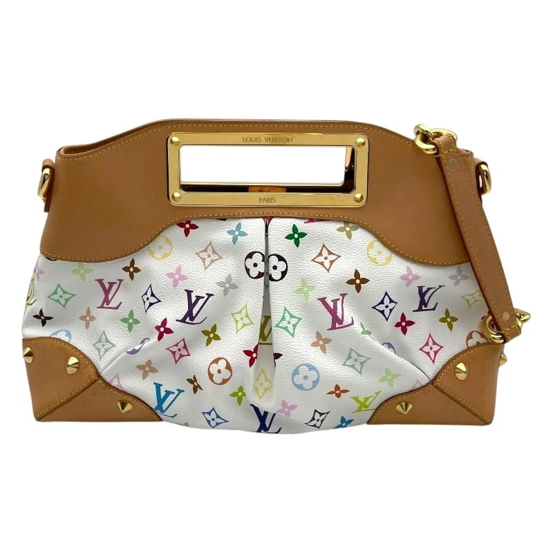 LOUIS VUITTON JUDY MM HANDBAG: LOUIS VUITTON Judy MM Handbag Brand: LOUIS VUITTON Type: Handbag Material: Monogram multi Color: Bron Size: W14.2 x H9.4x D3.5inch Shoulder:24.4inch Accessories: None Accessories Notice: W
