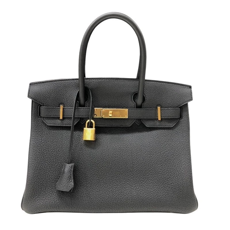HERMES BIRKIN 30 HANDBAG: HERMES Birkin 30 Handbag Brand: HERMES Type: Handbag Material: Exterior Material Togo Color: Black Gold Hardware Size: W11.8 x H9.1x D5.9inch Accessories: None Accessories Notice: When pur
