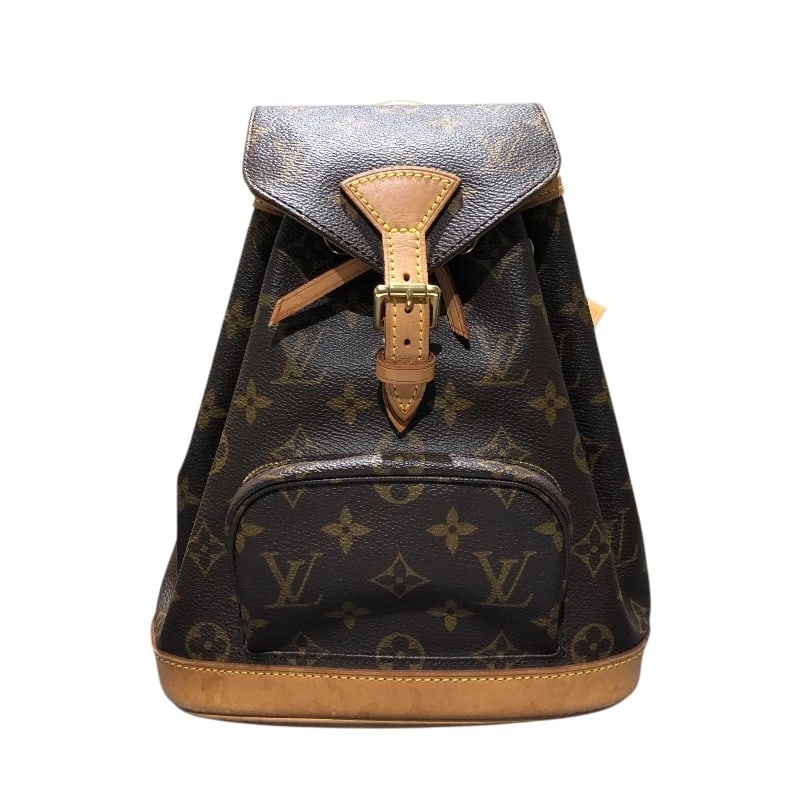 LOUIS VUITTON MINI MONTSOURIS BACKPACK: LOUIS VUITTON Mini Montsouris Backpack Brand: LOUIS VUITTON Type: Backpack Â· Daypack Material: Monogram canvas Color: Brown Size: W7.9 x H9.1x D3.9inch Accessories: None Accessories