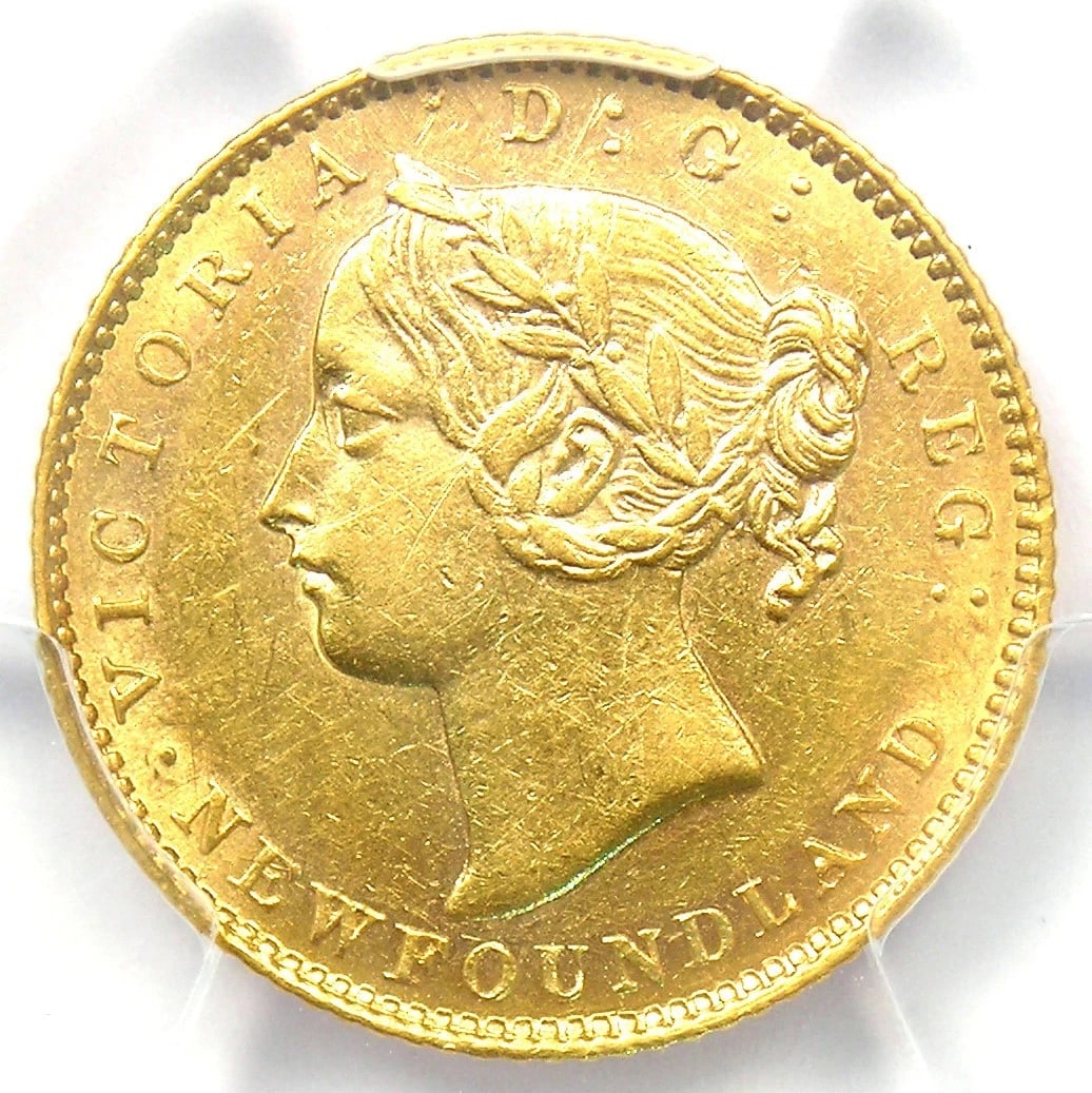 1881 CANADA NEWFOUNDLAND VICTORIA GOLD $2 COIN (1 of 2)
