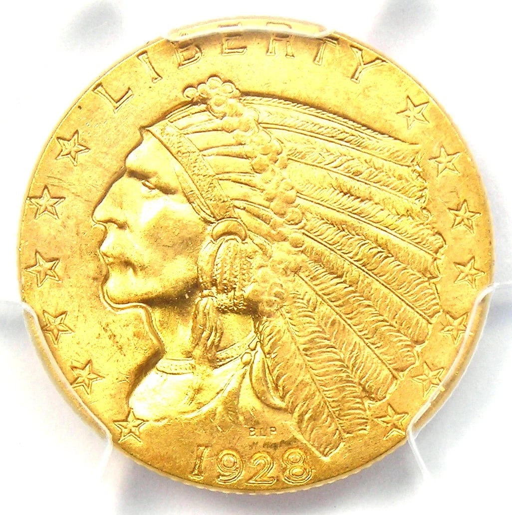 1928 INDIAN GOLD QUARTER EAGLE $2.50 COIN (1 of 4)