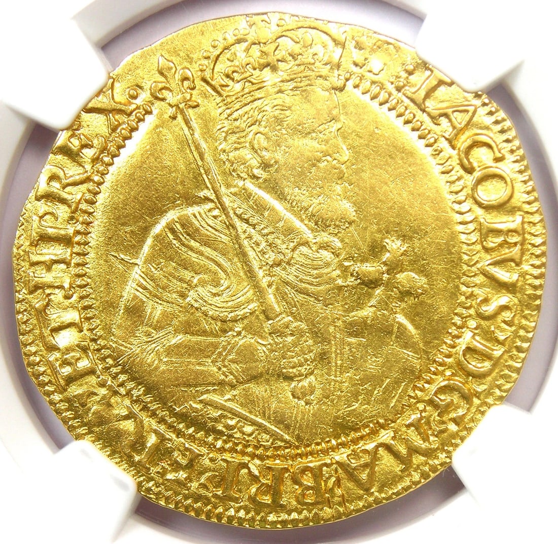 1613-1615 BRITAIN ENGLAND GOLD JAMES I UNITE COIN: 1613-1615 Britain England Gold James I Unite Coin Composition: Gold Year: 1613 Denomination: Unite Fineness: None Country of Origin: None Accessories: None Accessories Notice: When purchas
