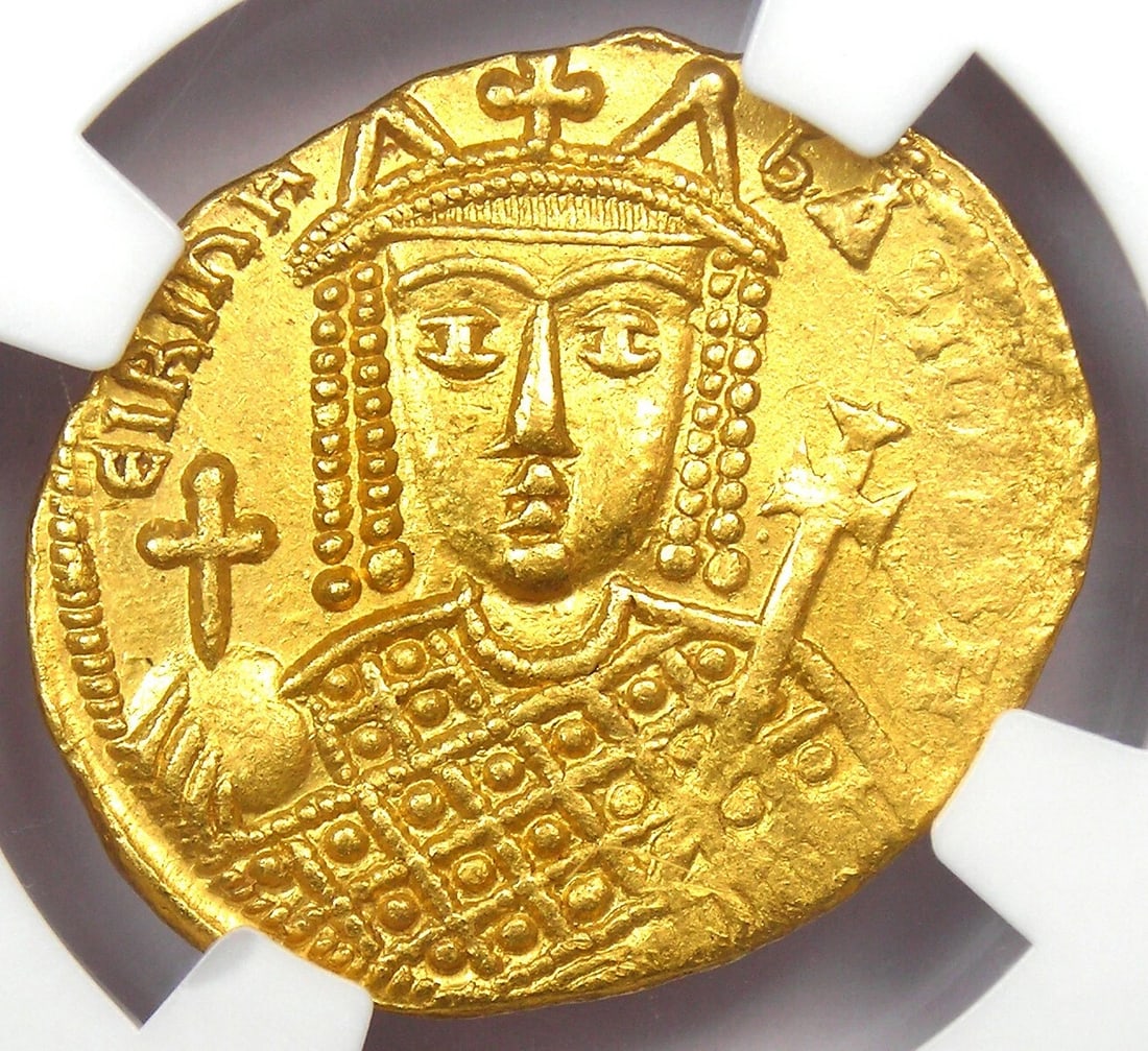IRENE GOLD AV SOLIDUS COIN 797-802 AD (1 of 4)