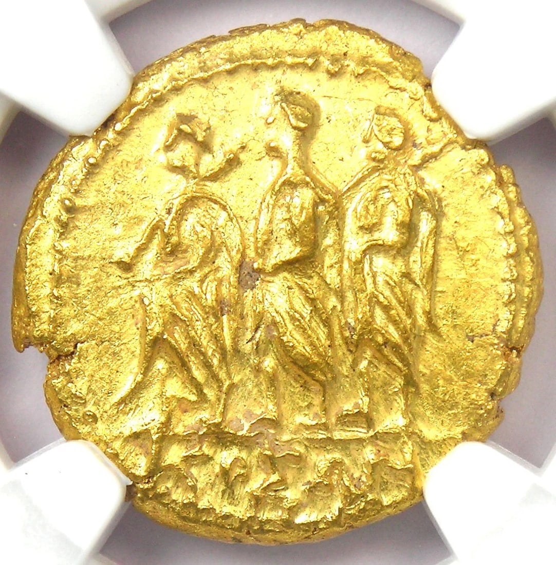 BRUTUS COSON GOLD AV STATER ROMAN THRACIAN COIN: Brutus Coson Gold AV Stater Roman Thracian Coin Composition: Gold Year: 54 BC Denomination: Stater Fineness: None Country of Origin: None Accessories: None Accessories Notice: When purchas