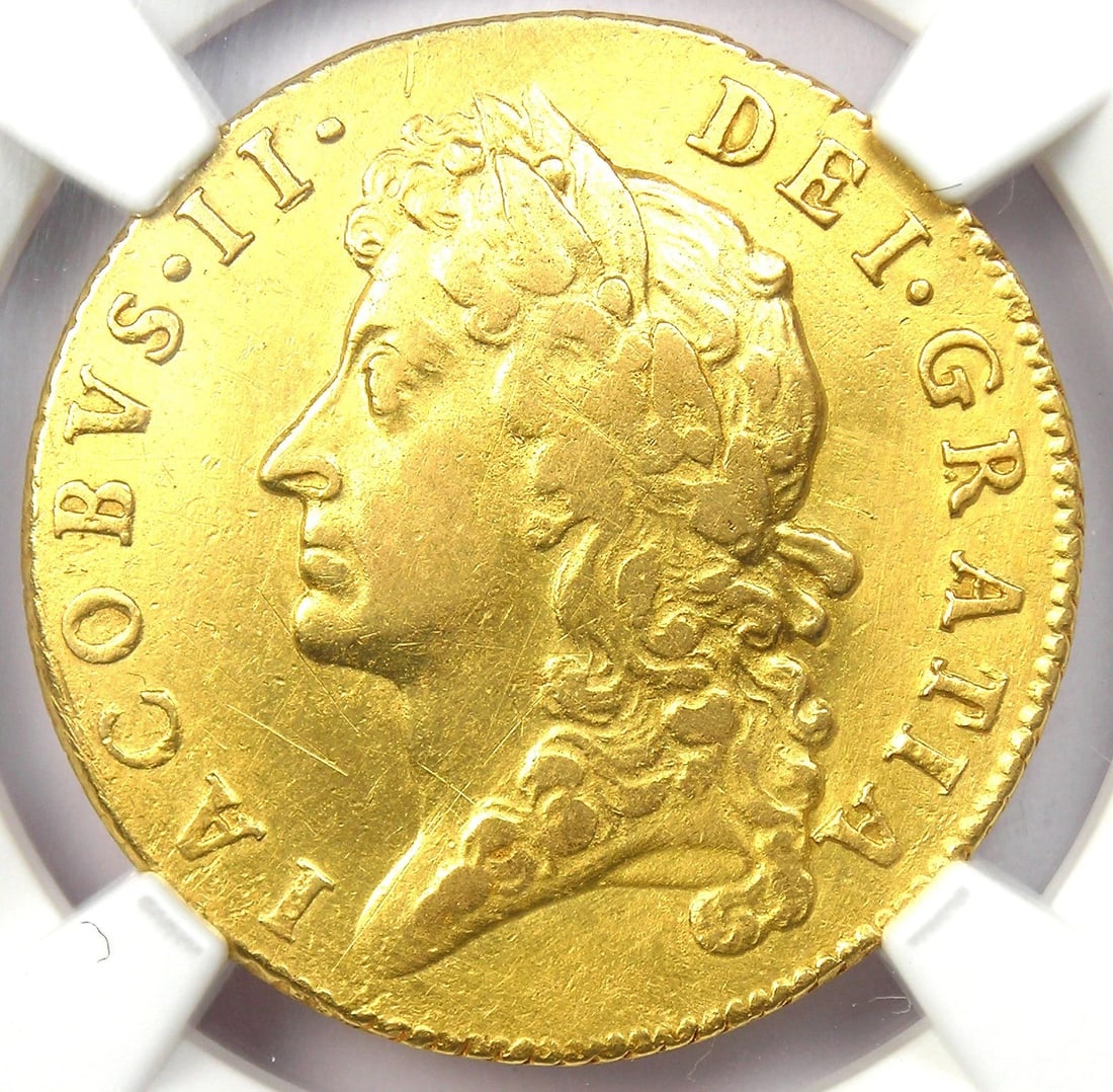 1685 BRITAIN ENGLAND JAMES II GOLD GUINEA COIN: 1685 Britain England James II Gold Guinea Coin Composition: Gold Year: 1685 Denomination: Guinea Fineness: None Country of Origin: None Accessories: None Accessories Notice: When purchasin