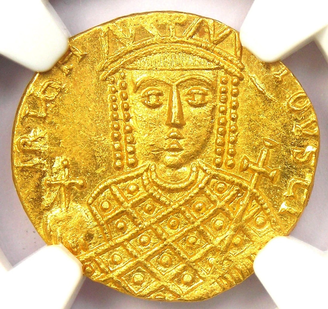 IRENE & CONSTANTINE VI GOLD AV SOLIDUS COIN: Irene & Constantine VI Gold AV Solidus Coin Composition: Gold Year: None Denomination: Solidus Fineness: None Country of Origin: None Accessories: None Accessories Notice: When purchasing