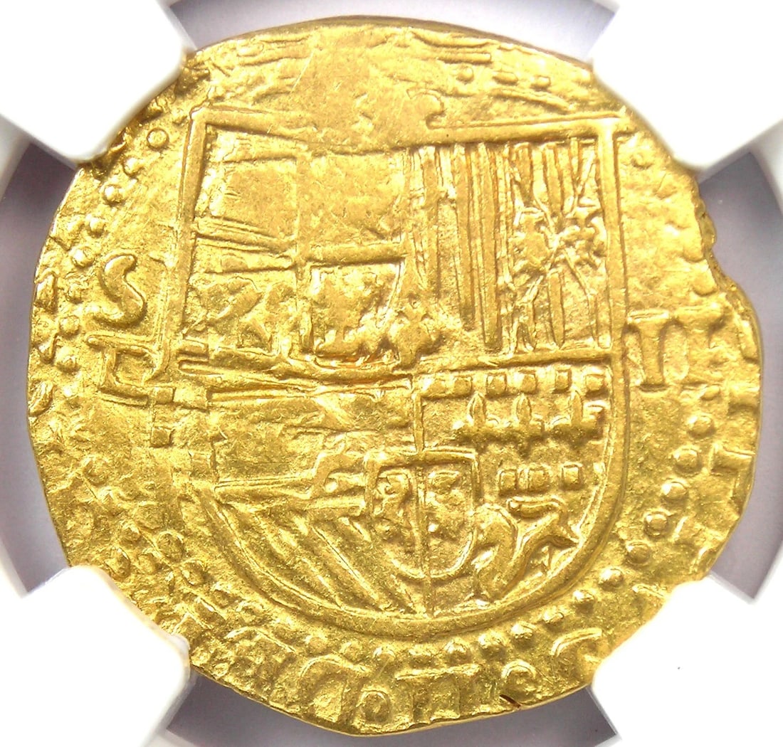 1556-1598 SPAIN GOLD PHILIP II COB 2 ESCUDOS RARE COIN 2E: 1556-1598 Spain Gold Philip II Cob 2 Escudos Rare Coin 2E Composition: Gold Year: 1556 Denomination: 2 Escudos Fineness: None Country of Origin: Spain Accessories: None Accessories Notice:
