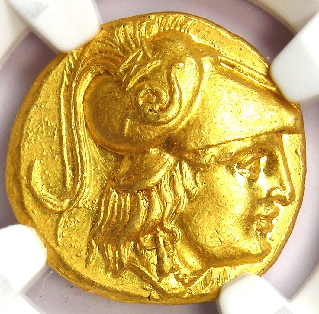 ALEXANDER THE GREAT III GOLD AV STATER COIN 336 BC: Alexander the Great III Gold AV Stater Coin 336 BC Composition: Gold Year: 336 BC Denomination: Stater Fineness: None Country of Origin: Greece Accessories: None Accessories Notice: When p