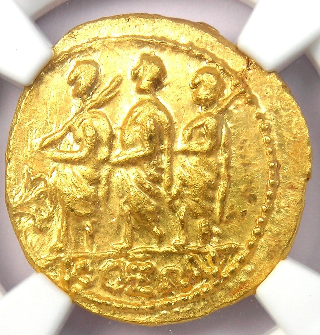 BRUTUS COSON GOLD AV STATER COIN 54 BC: Brutus Coson Gold AV Stater Coin 54 BC Composition: Gold Year: 54 BC Denomination: Stater Fineness: None Country of Origin: None Accessories: None Accessories Notice: When purchasing pre-o