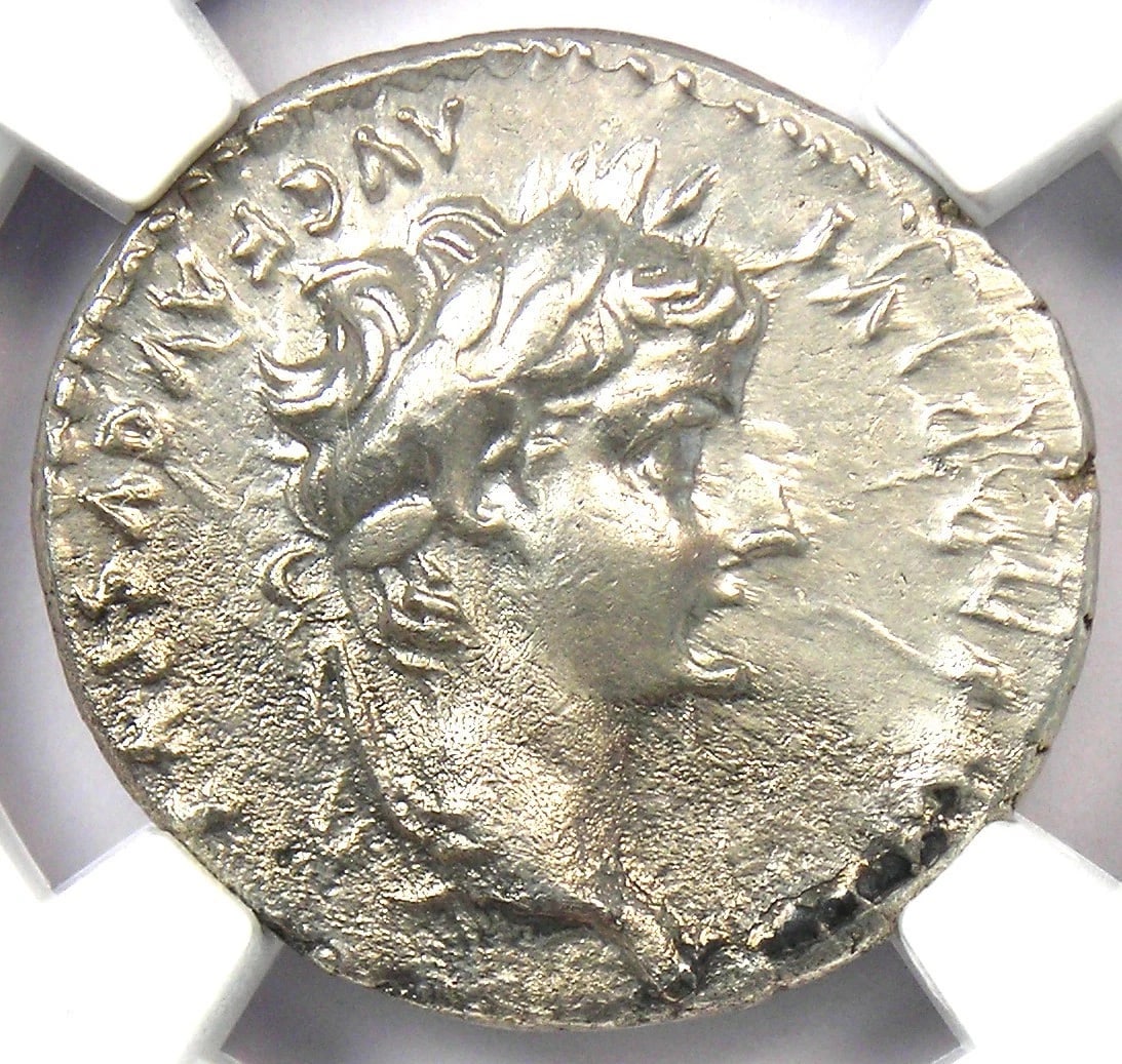 TIBERIUS AR DENARIUS SILVER TRIBUTE PENNY ROMAN COIN (1 of 3)