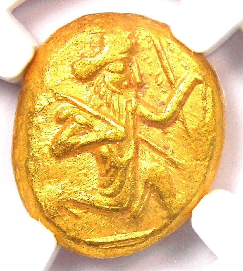 PERSIA ACHAEMENID GOLD HERO AV DARIC BIBLE 400 BC (1 of 4)