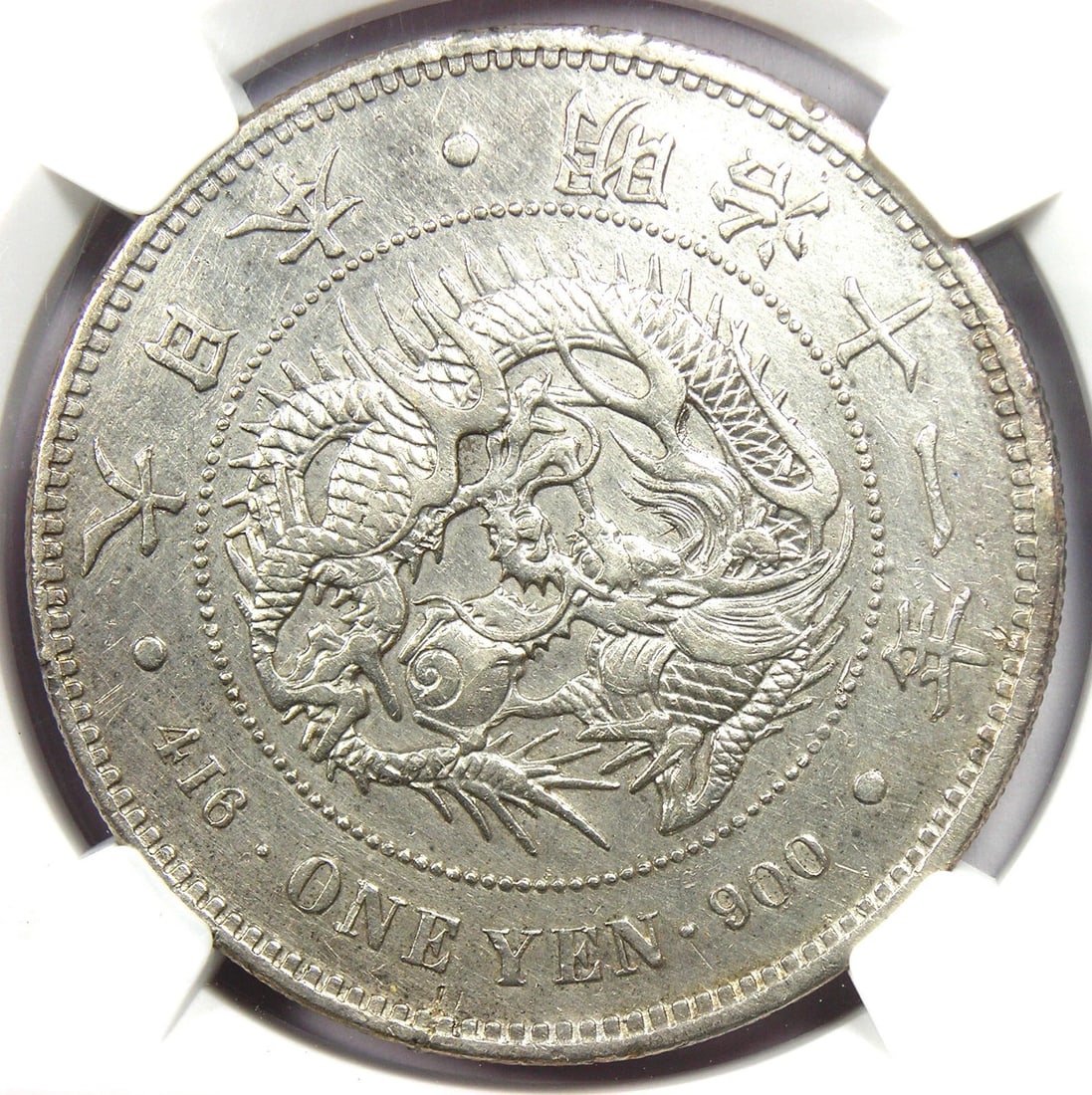 1878 JAPAN DRAGON YEN COIN 1Y M11: 1878 Japan Dragon Yen Coin 1Y M11 Composition: Silver Year: 1878 Denomination: Yen Fineness: None Country of Origin: Japan Accessories: None Accessories Notice: When purchasing pre-owned g