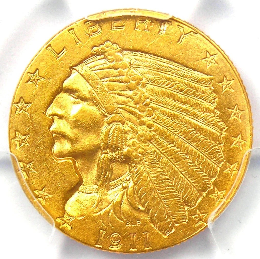 1911-D INDIAN GOLD QUARTER EAGLE $2.50 COIN: 1911-D Indian Gold Quarter Eagle $2.50 Coin Composition: Gold Year: 1911 Denomination: $2.50 Fineness: 0.9 Country of Origin: United States Accessories: None Accessories Notice: When purch