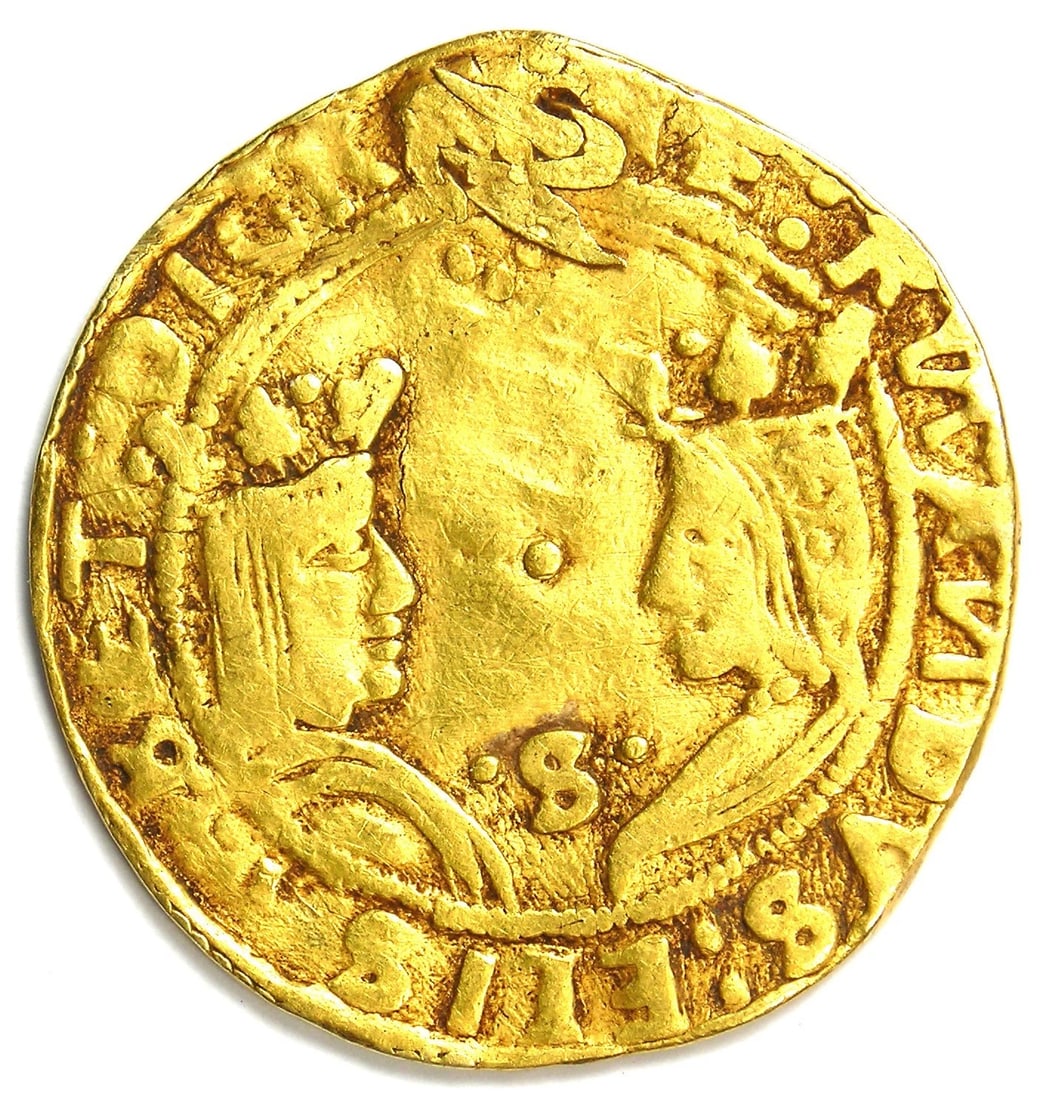 1476-1516 SPAIN GOLD FERDINAND V & ISABEL I 2 EXCELENTES COIN: 1476-1516 Spain Gold Ferdinand V & Isabel I 2 Excelentes Coin Composition: Gold Year: 1516 Denomination: 2 Excelentes Fineness: None Country of Origin: Spain Accessories: None Accessories