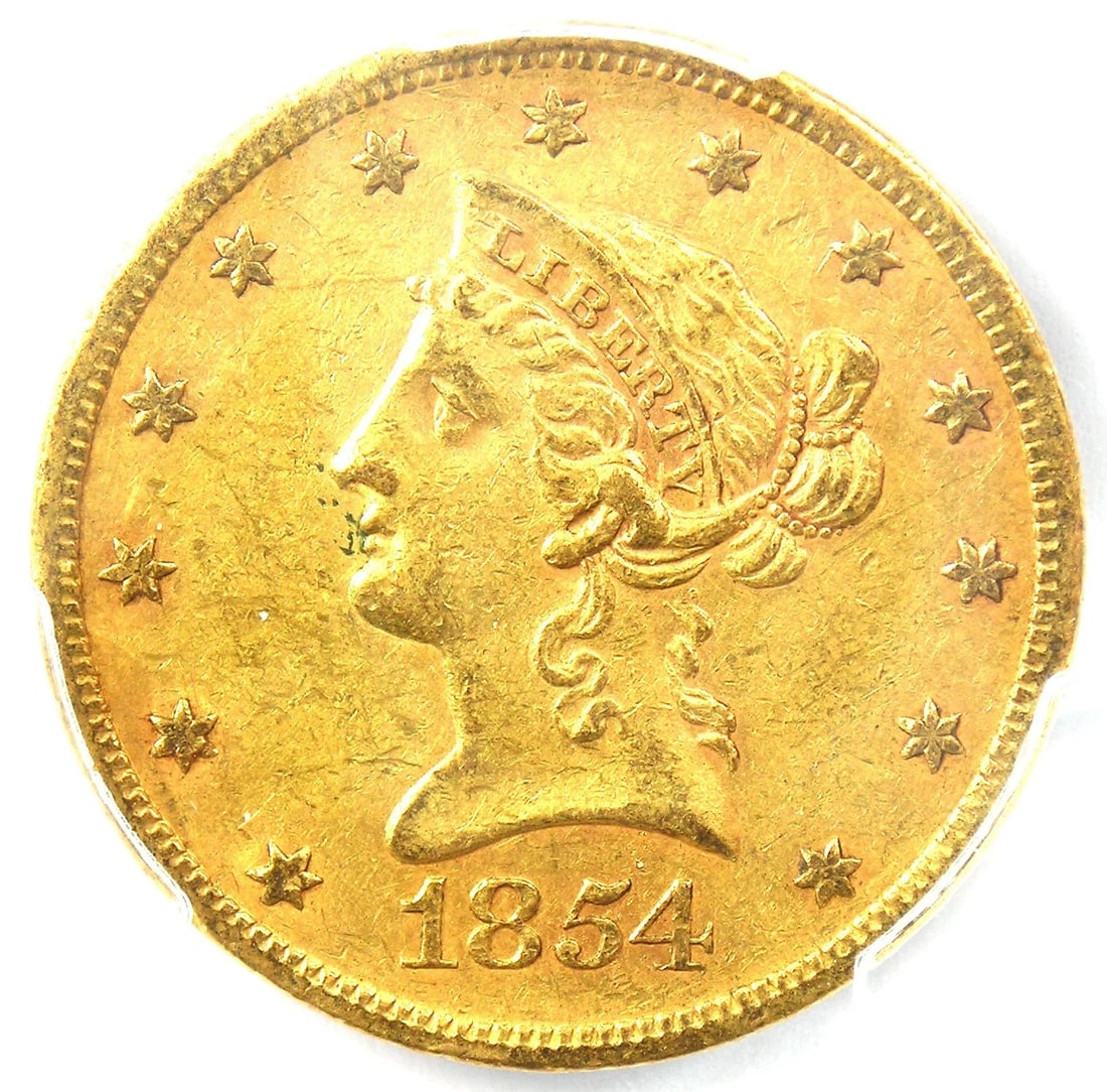 1854-S LIBERTY GOLD EAGLE $10 COIN (1 of 2)