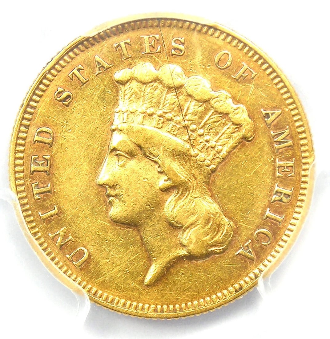 1881 THREE DOLLAR INDIAN GOLD COIN $3 (1 of 2)