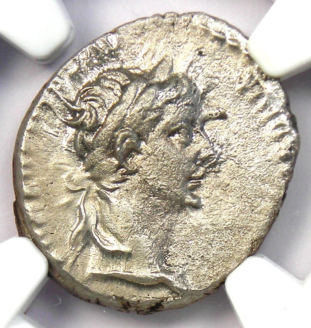 TIBERIUS AR DENARIUS SILVER TRIBUTE PENNY ROMAN COIN (1 of 2)