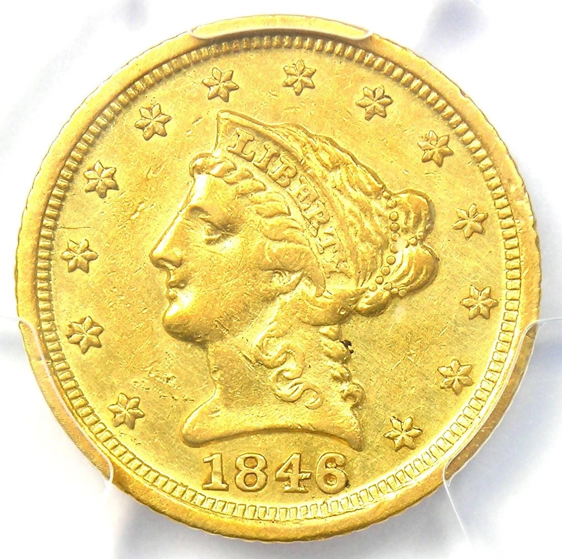 1846-D LIBERTY GOLD QUARTER EAGLE $2.50 (1 of 3)