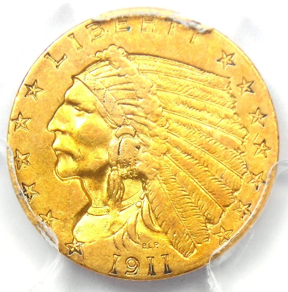 1911-D INDIAN GOLD QUARTER EAGLE $2.50 WEAK D: 1911-D Indian Gold Quarter Eagle $2.50 Weak D Composition: Gold Year: 1911 Denomination: $2.50 Fineness: 0.9 Country of Origin: United States Accessories: None Accessories Notice: When pur