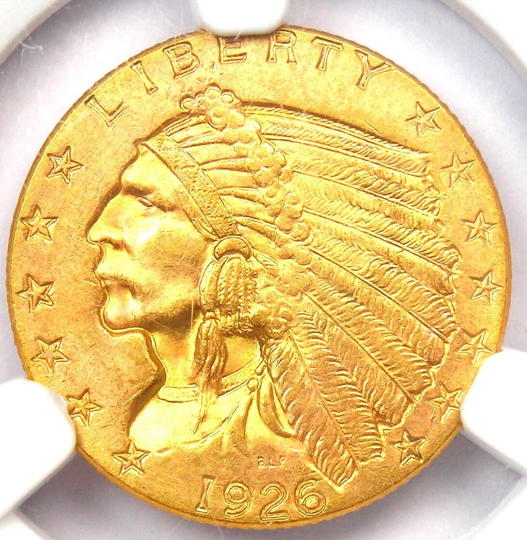 1926 INDIAN GOLD QUARTER EAGLE $2.50 COIN: 1926 Indian Gold Quarter Eagle $2.50 Coin Composition: Gold Year: 1926 Denomination: $2.50 Fineness: None Country of Origin: United States Accessories: None Accessories Notice: When purcha