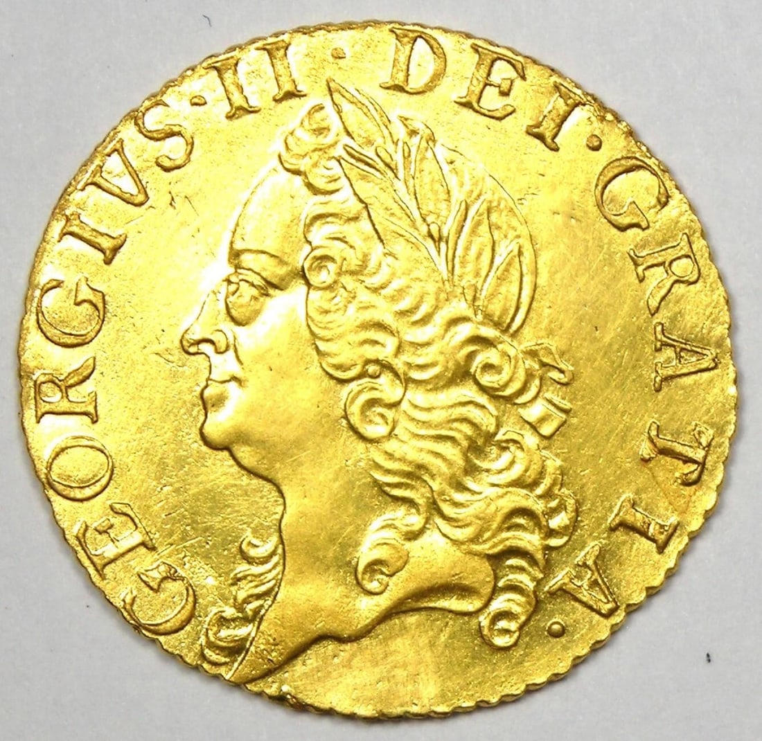 1759 BRITAIN GEORGE II GOLD HALF GUINEA 1/2G: 1759 Britain George II Gold Half Guinea 1/2G Composition: Gold Year: 1759 Denomination: Half Guinea Fineness: None Country of Origin: Guinea Accessories: None Accessories Notice: When purc