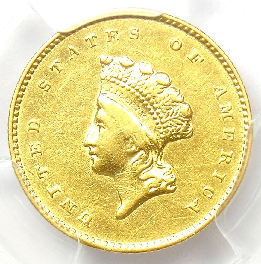 1855-O TYPE 2 INDIAN GOLD DOLLAR (G$1 COIN) (1 of 3)