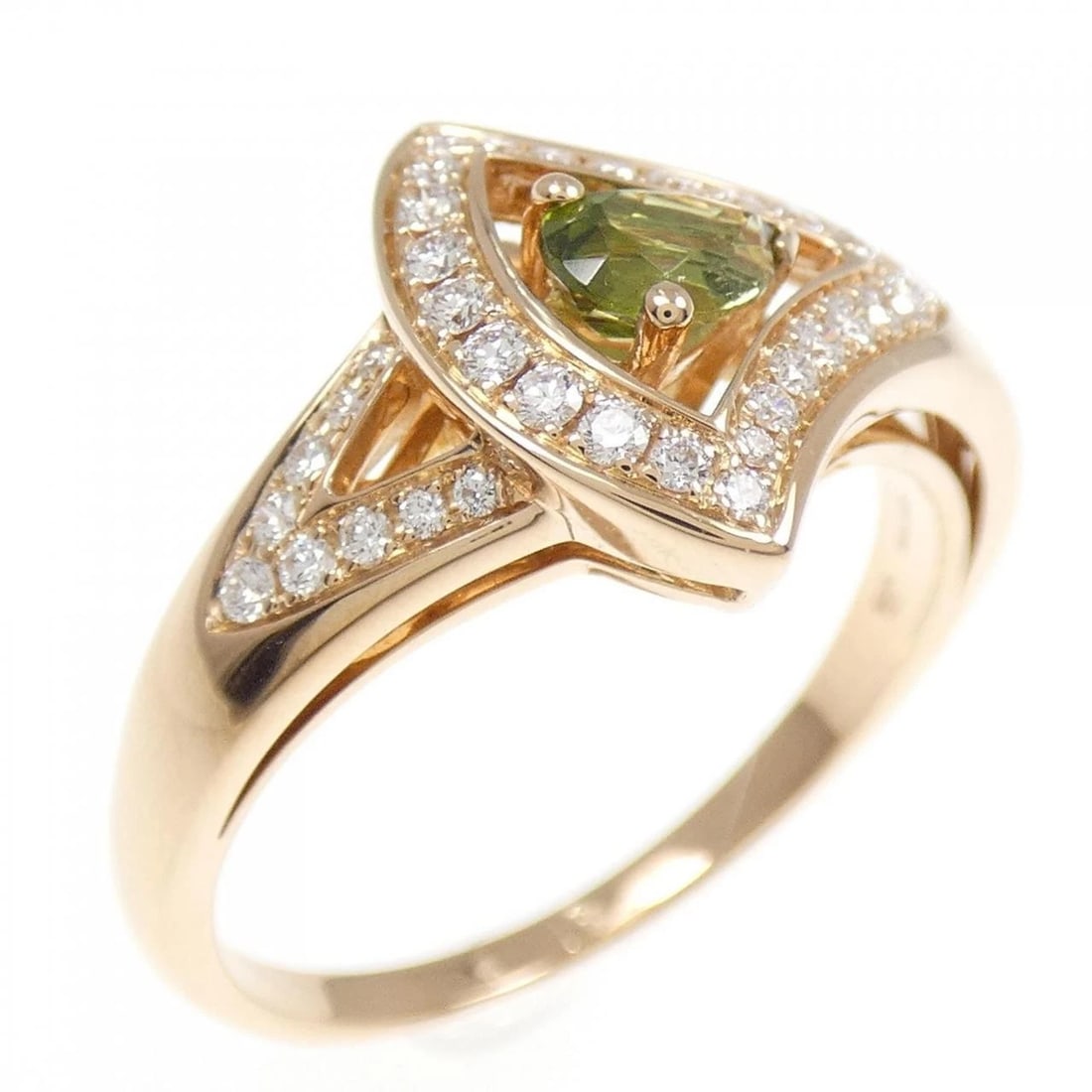 BVLGARI TOURMALINE RING: BVLGARI Tourmaline Ring Brand: BVLGARI Type: Ring Material: 750 Pink Gold Main Stone Tourmaline Color: Pink Gold Size: 10.5 (US size) Accessories: None Accessories Notice: When purchasing