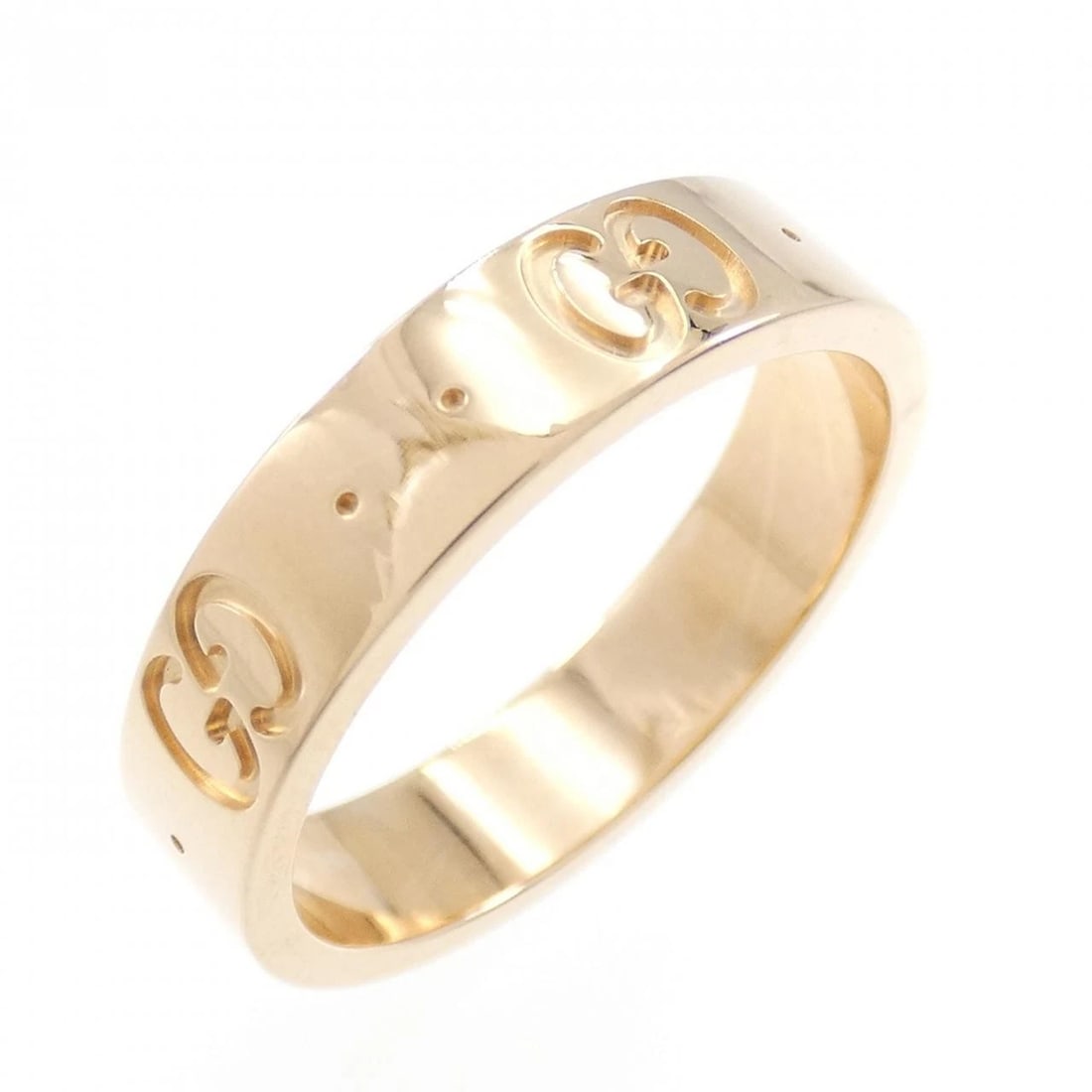 GUCCI ICON RING: Gucci Icon Ring Brand: GUCCI Type: Ring Material: 750 Pink Gold Color: Pink Gold Size: 4.5-5 (US size) Accessories: None Accessories Notice: When purchasing pre-owned goods, please refer t