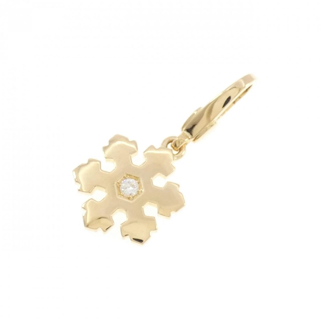 BVLGARI SNOWFLAKE CHARM: Bvlgari Snowflake Charm Brand: BVLGARI Type: Pendant Brooch Material: 750 Yellow Gold Main Stone Natural Color: Yellow Gold Size: ActualSize HxW: 29.5mmx13.0mm Accessories: None Accessories