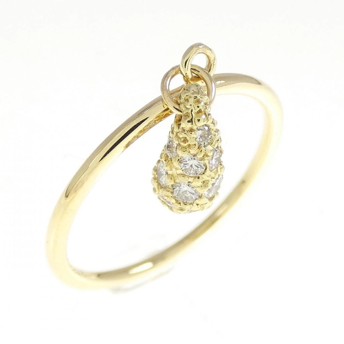 TIFFANY & CO. TEAR DROP RING: Tiffany & Co. Tear Drop Ring Brand: Tiffany Type: Ring Material: 750 Yellow Gold Main Stone Natural Color: Yellow Gold Size: 4.5-5 (US size) Accessories: None Accessories Notice: When