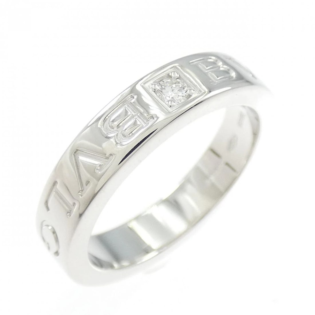 BVLGARI B.ZERO1 RING: BVLGARI B.zero1 Ring Brand: BVLGARI Type: Ring Material: 750 White Gold Main Stone Natural Color: White Gold Size: 5-5.5 (US size) Accessories: None Accessories Notice: When purchasing pre
