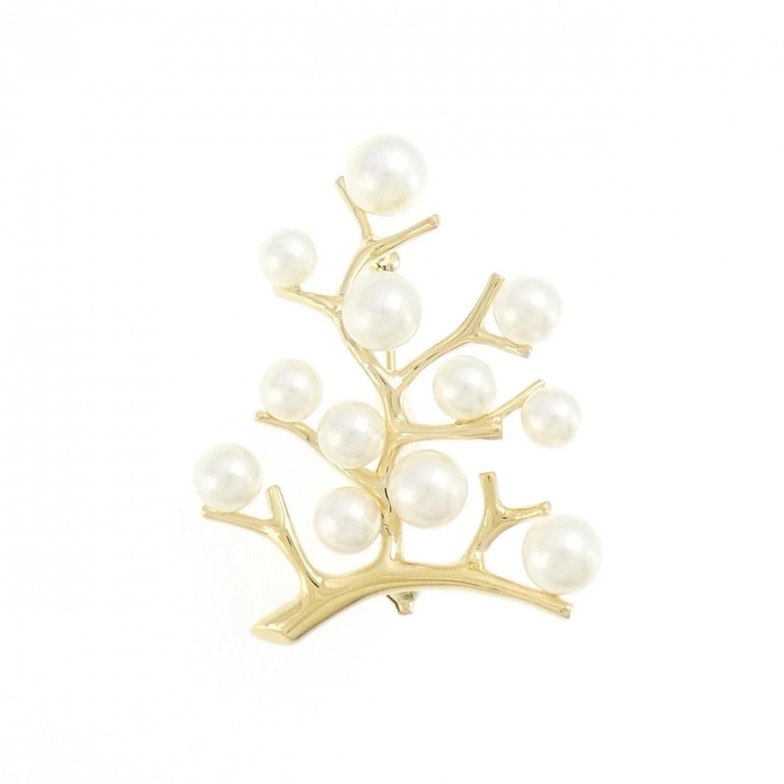 MIKIMOTO KOFUKU NO KI BROOCH: MIKIMOTO Kofuku no ki Brooch Brand: MIKIMOTO Type: Pendant Brooch Material: K18 Yellow Gold Main Stone Akoya Pearl Color: Yellow Gold Size: ActualSize HxW: 40.8mmx31.8mm Accessories: None