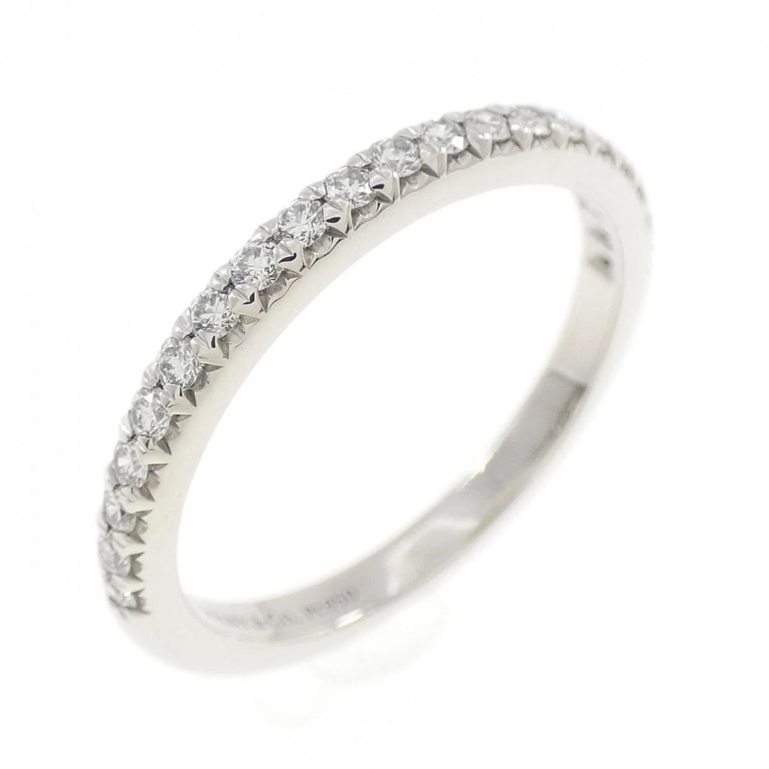 TIFFANY SOLESTE HALF CIRCLE RING: Tiffany Soleste Half Circle Ring Brand: Tiffany Type: Ring Material: Platinum 950 Main Stone Natural Color: Platinum Size: 4.5-5 (US size) Accessories: None Accessories Notice: When purcha