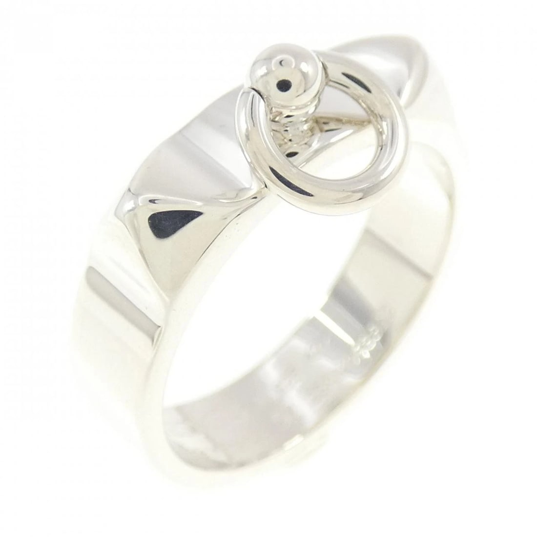HERMES COLLIER CYANIDE RING: HERMES Collier Cyanide Ring Brand: HERMES Type: Ring Material: 925 Silver Color: Silver Size: 6.5 (US size) Accessories: None Accessories Notice: When purchasing pre-owned goods, please refer