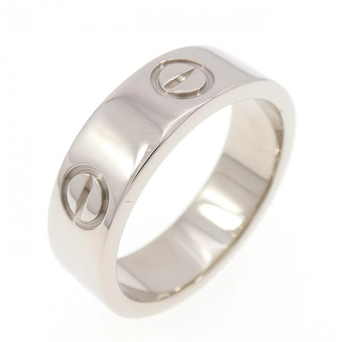 CARTIER LOVE RING: Cartier Love Ring Brand: Cartier Type: Ring Material: 750 White Gold Color: White Gold Size: 5.5 -6 (US size) Accessories: None Accessories Notice: When purchasing pre-owned goods, please