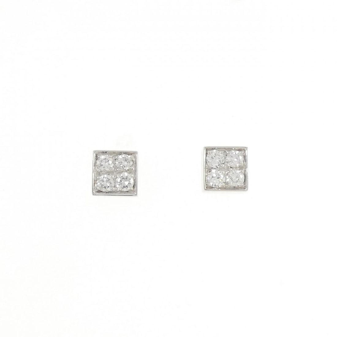BVLGARI LUCIA EARRINGS: Bvlgari Lucia Earrings Brand: BVLGARI Type: Earrings Material: 750 White Gold Main Stone Natural Color: White Gold Size: ActualSize HxW: 6.3mmx6.3mm Accessories: None Accessories Notice: When