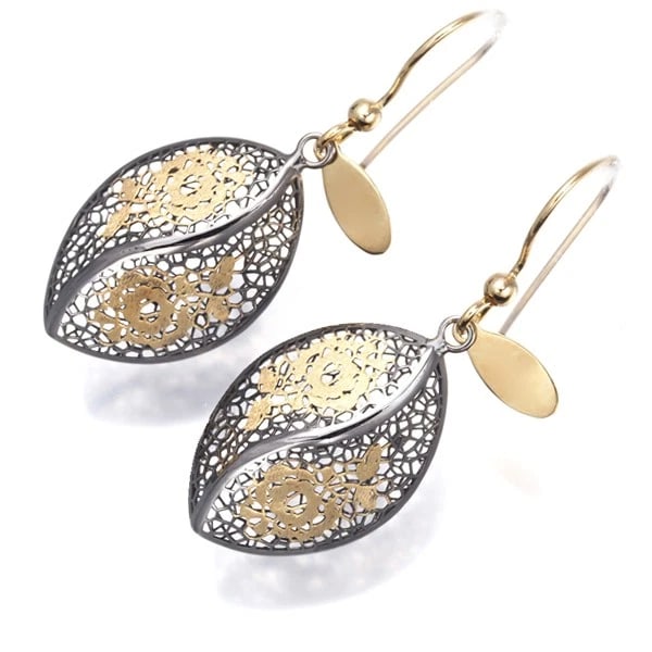 NEONERO EARRINGS BICOLOR OPENWORK HOOK (1 of 2)