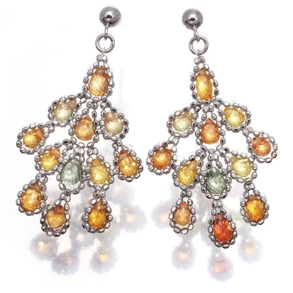 SAPPHIRE CUT BALL BEAD EARRINGS 18K 750 WHITE GOLD: Sapphire Cut Ball Bead Earrings 18K 750 White Gold Brand: Unbranded Type: Earrings Material: 18K / 750 / White Gold Main Stone/Creation Natural Color: White Gold Enamel Size: Design size: 33.0 x 1