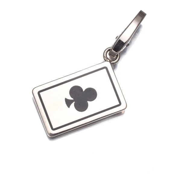 CARTIER PENDANT CHARM CLOVER 18K 750 WHITE GOLD/ENAMEL: Cartier Pendant Charm Clover 18K 750 White Gold/Enamel Brand: Cartier Type: Pendant Material: 18K / 750 / White Gold Enamel Color: White Gold Enamel Size: Design size: 18.1 x 17.2mm Total length o