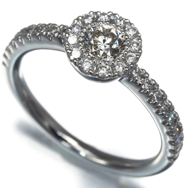 DIAMOND CIRCLE RING 900 PLATINUM - 2