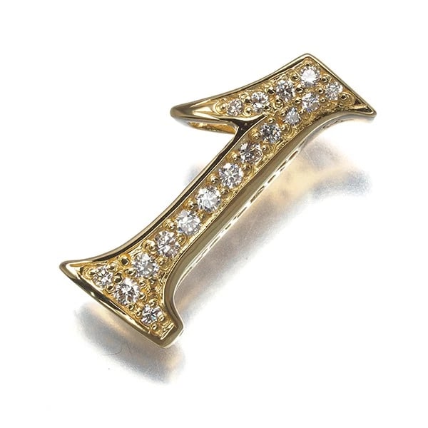 GEM CASTLE YUKIZAKI PENDANT DIAMOND NOMBRE NUMBER NO.1: Gem Castle YUKIZAKI Pendant Diamond Nombre Number No.1 Brand: Gem Castle YUKIZAKI Type: Pendant Material: 18K / 750 / Yellow Gold Main Stone/Creation Natural Color: Yellow Gold Size: Design size: