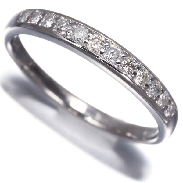 DIAMOND 0.30CT HALF ETERNITY 12P RING 900 PLATINUM (1 of 3)