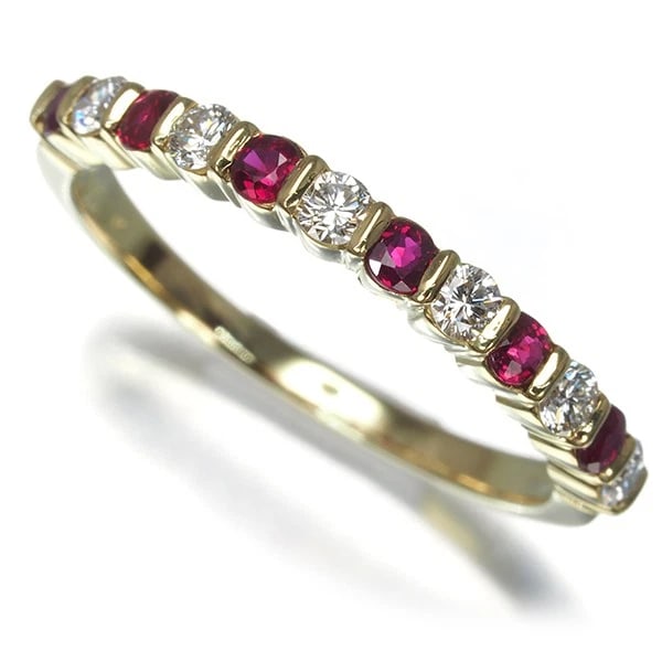 TIFFANY&CO. RING RUBY DIAMOND HALF ETERNITY (1 of 3)