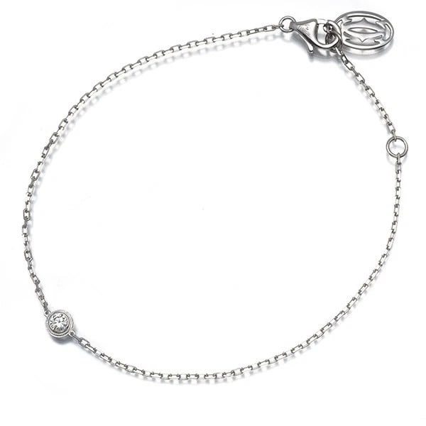 CARTIER BRACELET DIAMOND D'AMOUR SM 18K 750 WHITE GOLD: Cartier Bracelet Diamond d'Amour SM 18K 750 White Gold Brand: Cartier Type: Bracelet Material: 18K / 750 / White Gold Main Stone/Creation Natural Color: White Gold Size: Inner circumference: 16 -